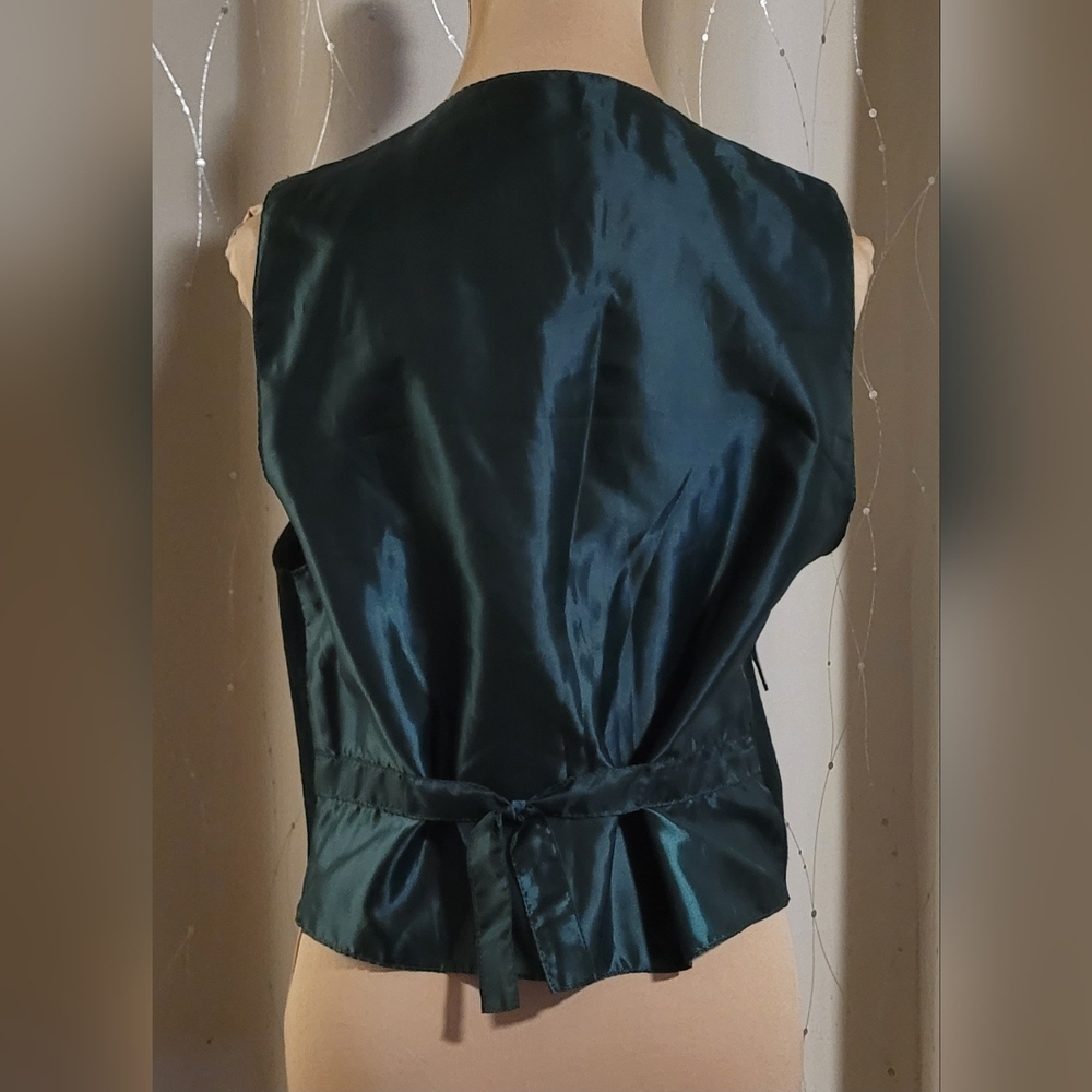 ​Learsi Vintage Green Suede Fringe Vest - Western Boho - Size Medium - Picture 2 of 12